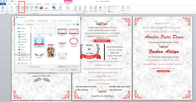 Download Template Desain Undangan Pernikahan Dengan Word