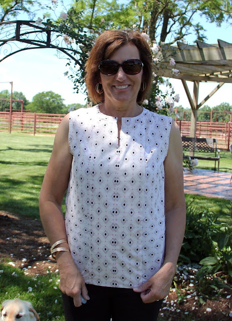 McCall's 7390 top made from Style Makers Fabric