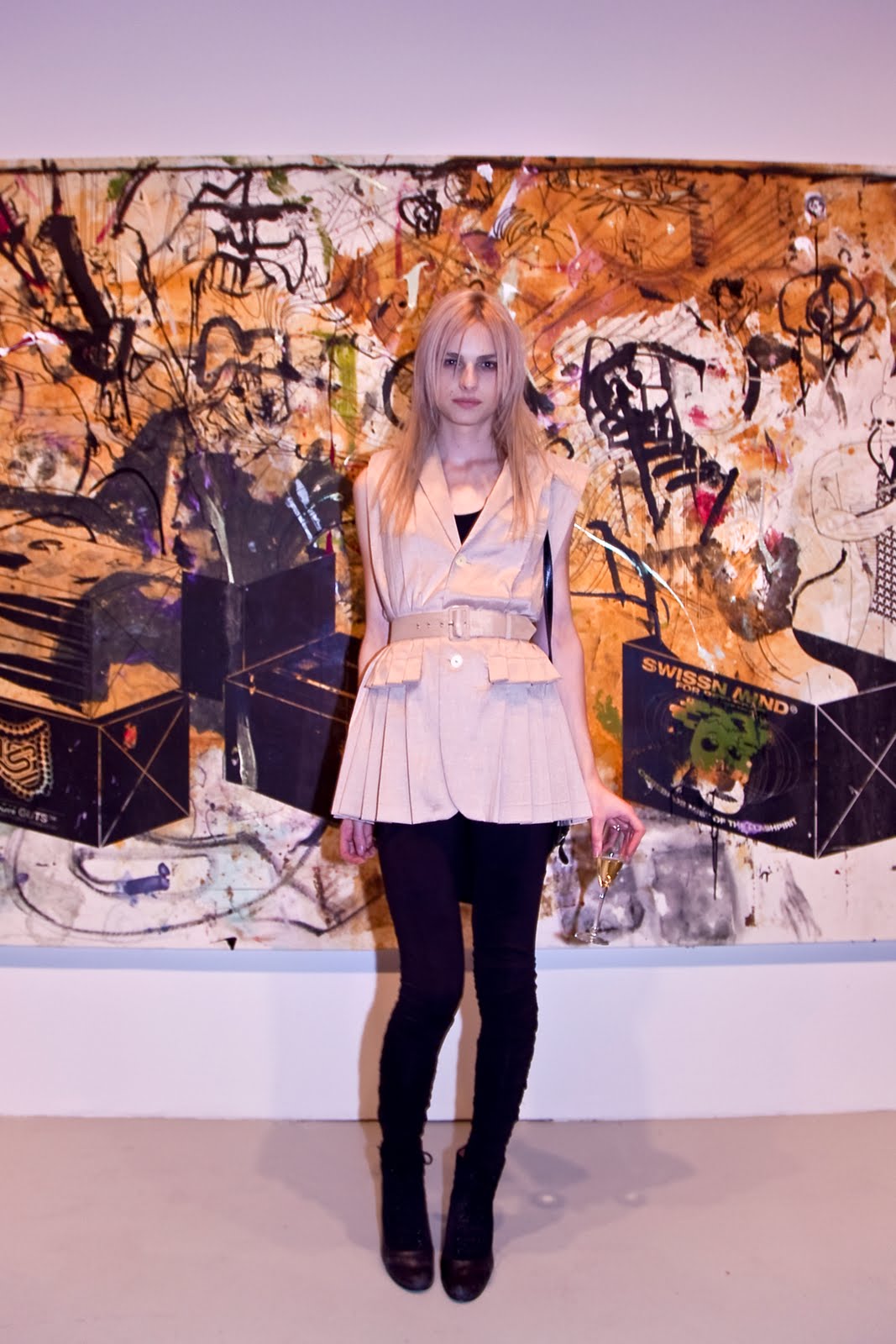 Andrej Pejic (Bosnia & Herzegovina) at the Nicolas Pol exhibit in Jean Paul Gaultier