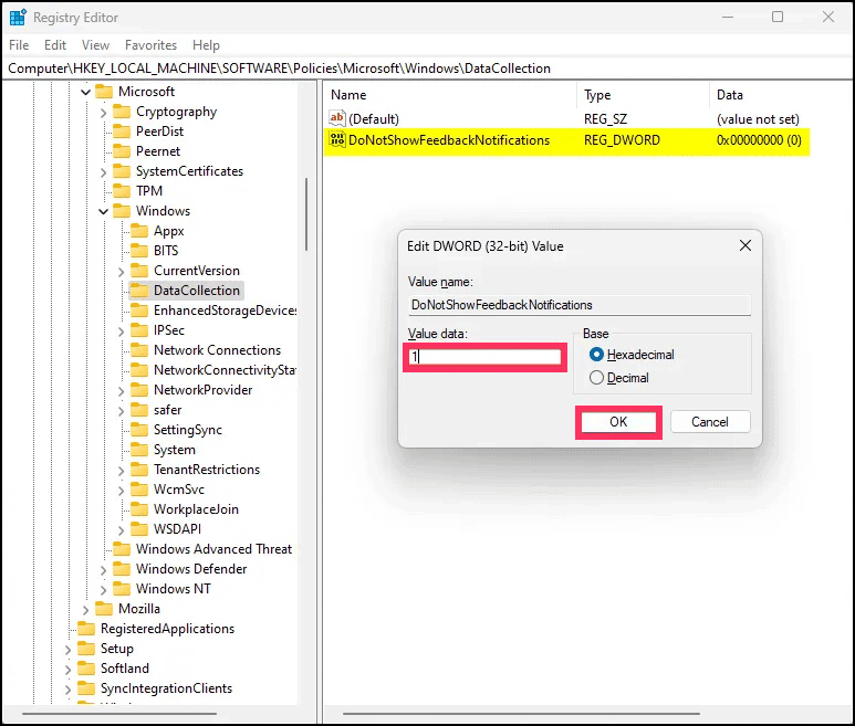 4-Registry-Editor-DoNotShowFeedbackNotifications