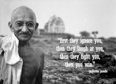 First they ignore you
