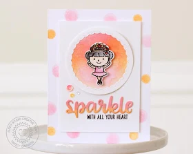Sunny Studio Stamps: Born To Sparkle Tiny Dancer Ballerina Card by Nancy Damiano