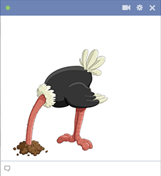 Ostrich Facebook Sticker