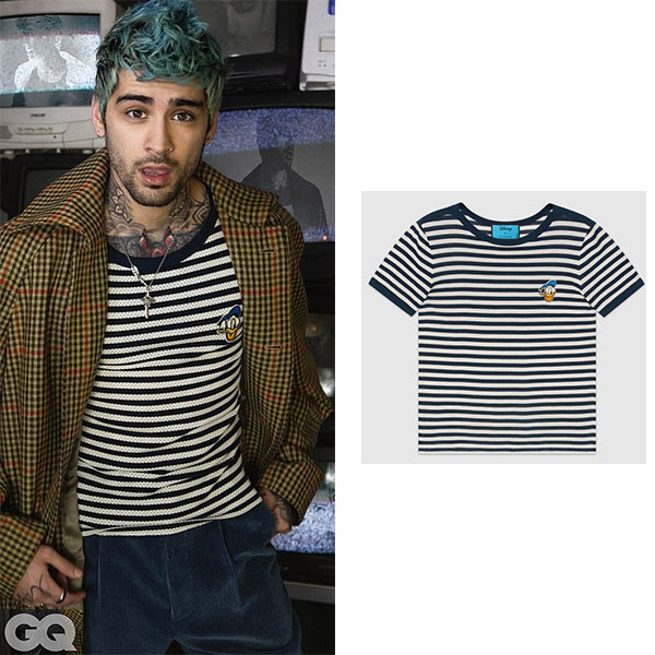 Zayn Malik wearing Gucci T-shirt in an interview with GQ on March 17, 2021