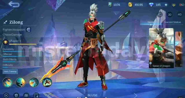 Script Skin 515 Zilong Storm Rider Mobile Legends No Password