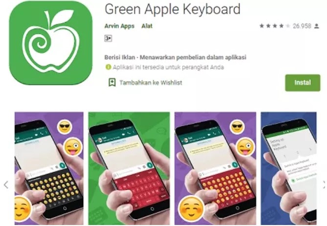 mengubaj keyboard android menjadi iphone dengan aplikasi green apple keyboard