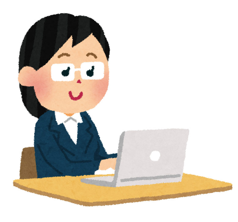 ノートパソコンを使う女性会社員のイラスト かわいいフリー素材集 いらすとや ノートパソコンを使う女性会社員のイラスト かわいいフリー素材集 いらすとや