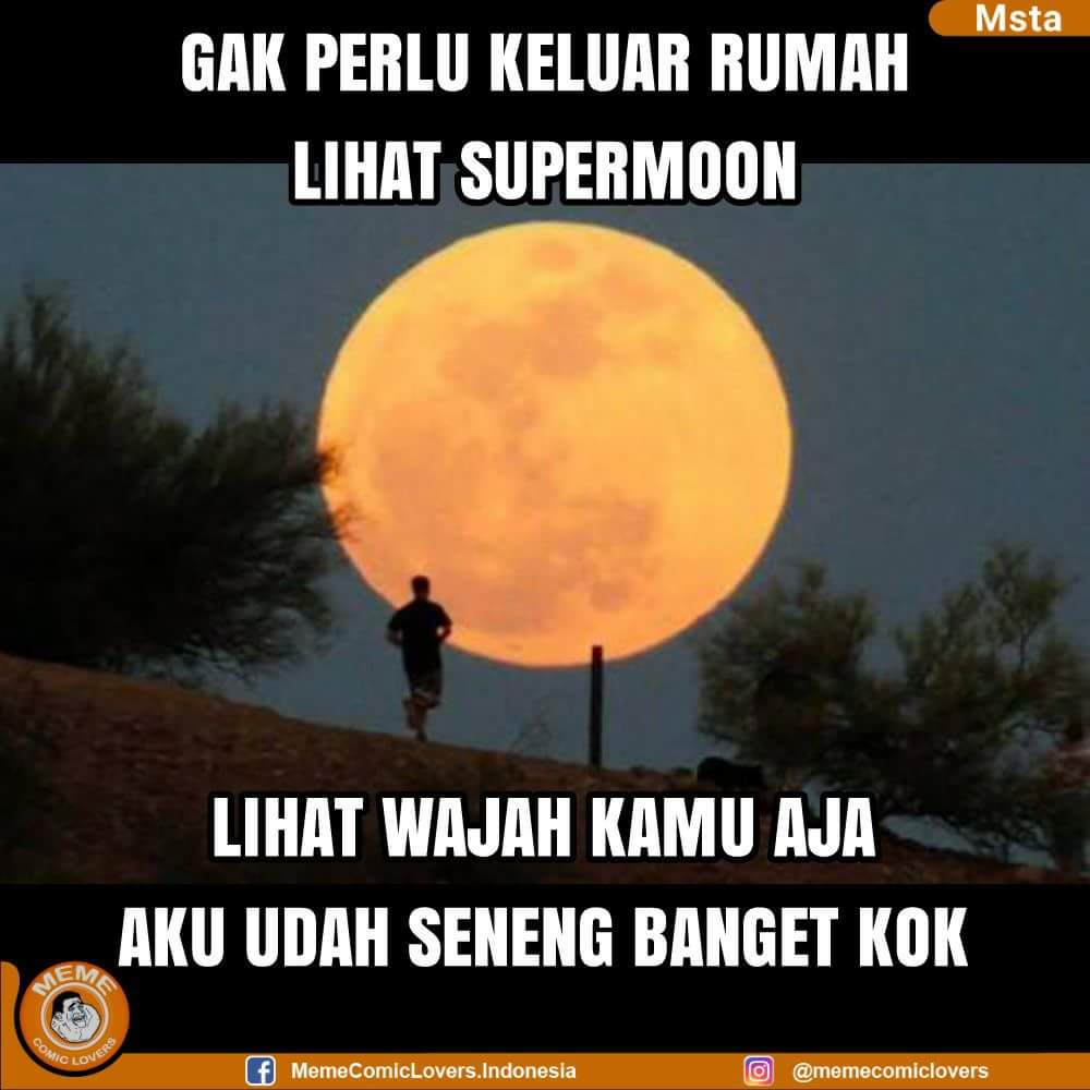 28 Meme Lucu Fenomena Alam Langka Gerhana Bulan Super Blue Blood Moon Meme Kocak Bikin Ngakak