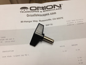 orion mount leg lock knob screw