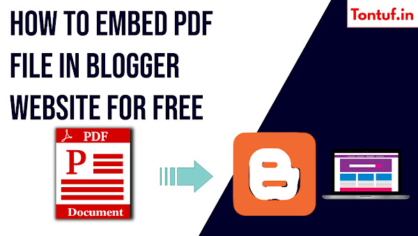 How to embed PDF file in Blogger website for FREE