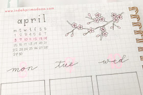 april 2019 bullet journal setup, bullet journal, bujo, bullet journal setup, plan with me, journal setup, bullet journal indonesia