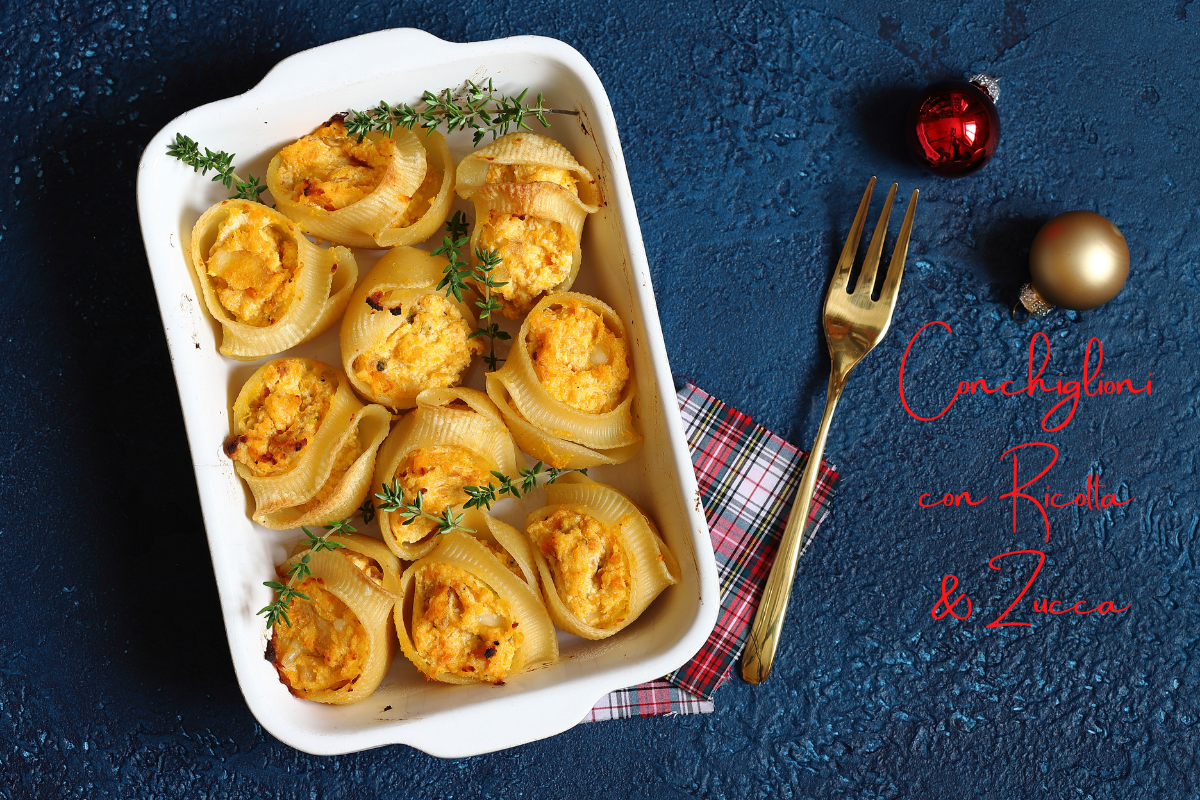 Conchiglioni con ricotta, zucca e scamorza