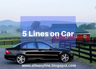 5 lines on car in English