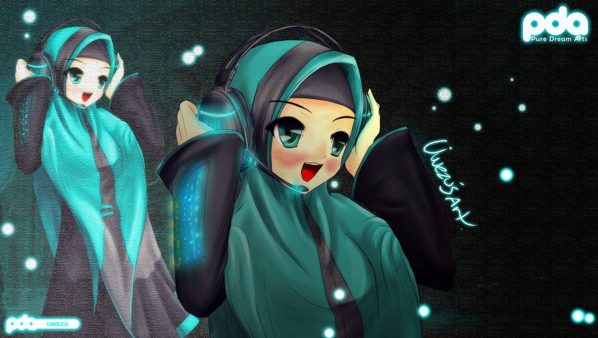 Foto Gambar Kartun Muslimah Bergerak Gambar Kartun