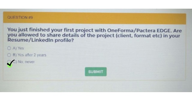 OneForma welcome test