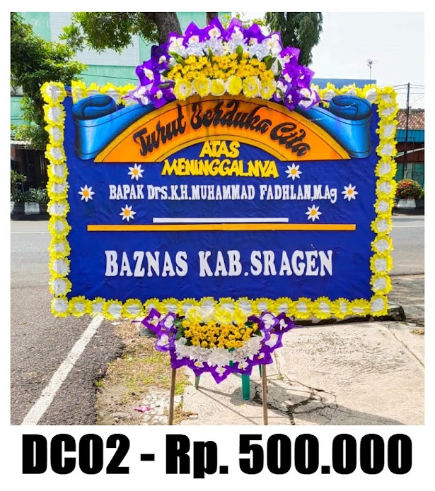 Bunga Papan Turut Berduka Cita di Toko Bunga Sragen