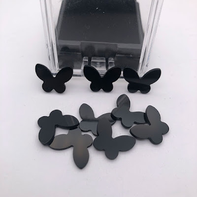 Natural-Black-Onyx-butterfly-shape-loose-stones-China-Factory