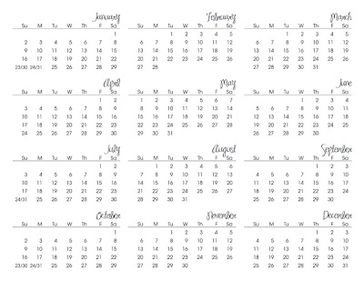 2011 Calendar Printable FREEBIE