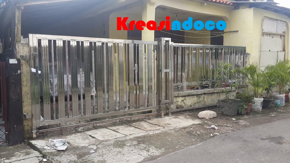 Jasa Pembuatan Pintu  Pagar  Stainless  Steel 