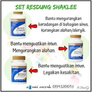 Resdung Berkurangan Selepas Amalkan Set Resdung Shaklee