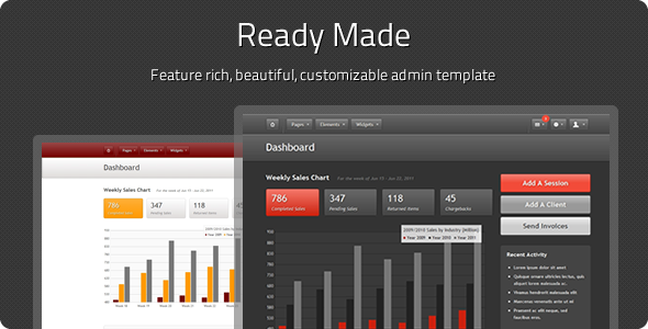 Ready Made Admin - Full Featured Admin Theme - Admin Templates Site Templates