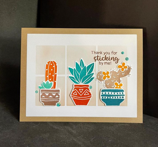 Thank you for sticking by you by Karen features Captivated Cacti by Newton's Nook Designs; #inkypaws, #newtonsnook, #cactuscards, #cardmaking