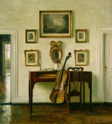The Music Room painting Carl Vilhelm Holsoe