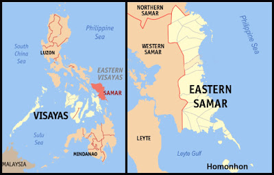 Map, Samar and Homonhon.