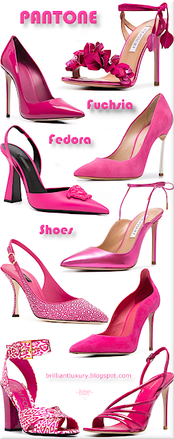 ♦Pantone Pink Fuchsia Fedora Shoes #pantone #shoes #pink #brilliantluxury