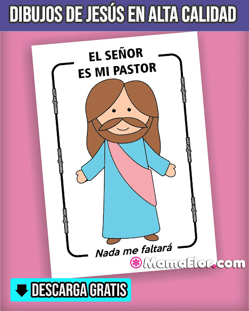 Dibujos de Jesús a Colores para Semana Santa