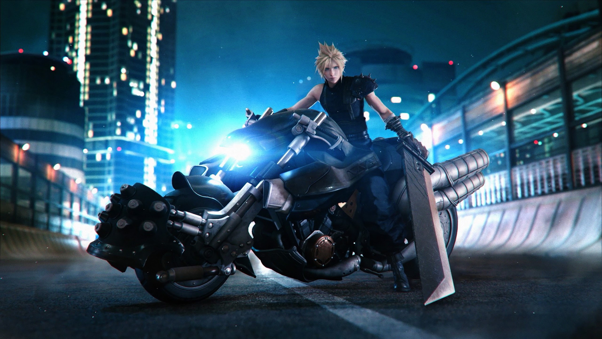 Cloud Strife, Motorcycle, Final Fantasy 7 Remake, 4K, #28 ...