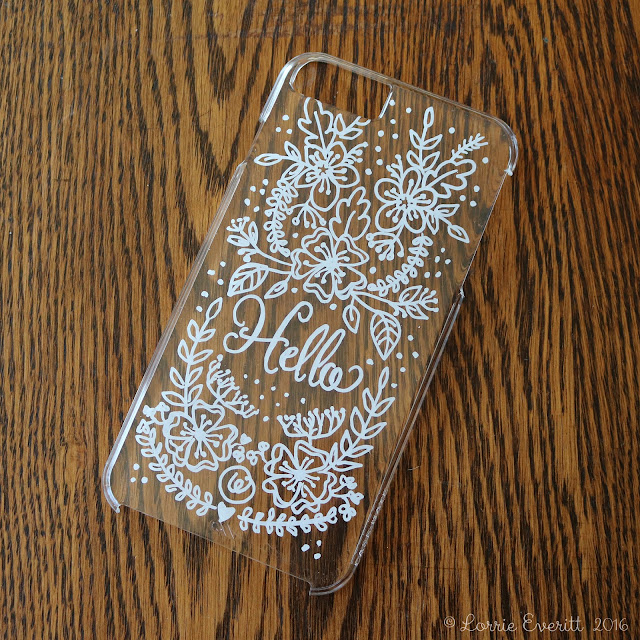 personalize your clear phone case using oil based sharpie markers | Lorrie Everitt Studio