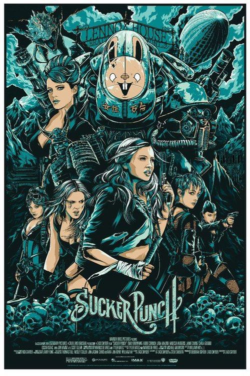 Ken Taylor ilustrações poster cartaz filmes silkscreen Sucker Punch - Mundo Surreal