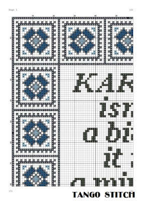 Karma isn't a bitch it is a mirror funny sarcastic cross stitch pattern