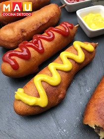 mau cocina de todo receta corn dogs banderillas de salchicha estilo americano facil