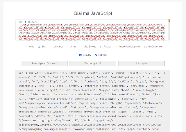 Hướng dẫn giải mã javascript của Templateify