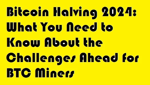 Bitcoin Halving 2024: What You Need to Know About the Challenges Ahead for BTC Miners