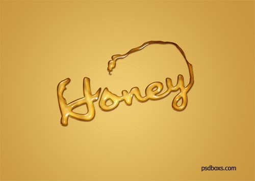 How To Make Honey Text Effect With Photoshop