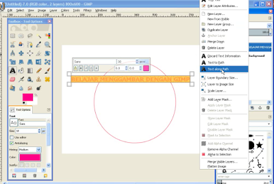 Membuat Teks / Tulisan Melengkung di GIMP5