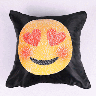 face emoji cushion cover