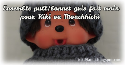 kiki Monchhichi tricot handmade fait main