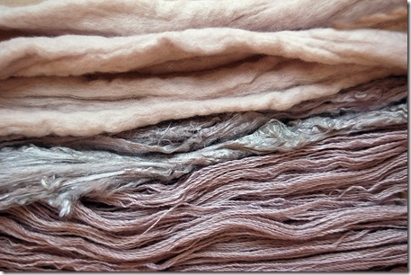 fibres dyed red cabbage