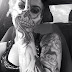 Skull Face Dangerous Design Women Tattoo Image