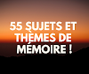 55 Sujets et thèmes de mémoire en économie, Gestion, Finance ...