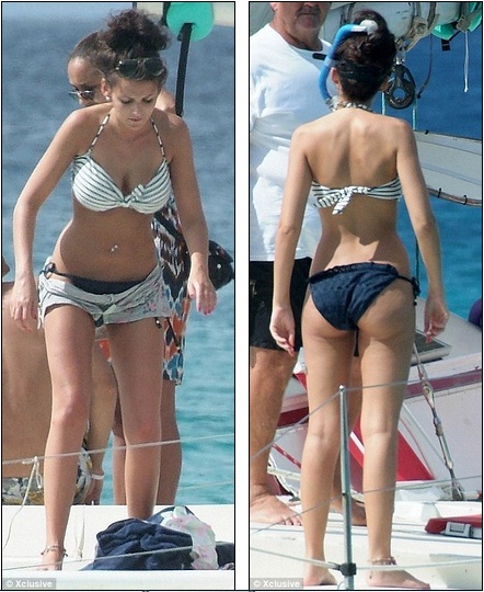 Michelle Keegan finally strips to her bikini as she sets sail
