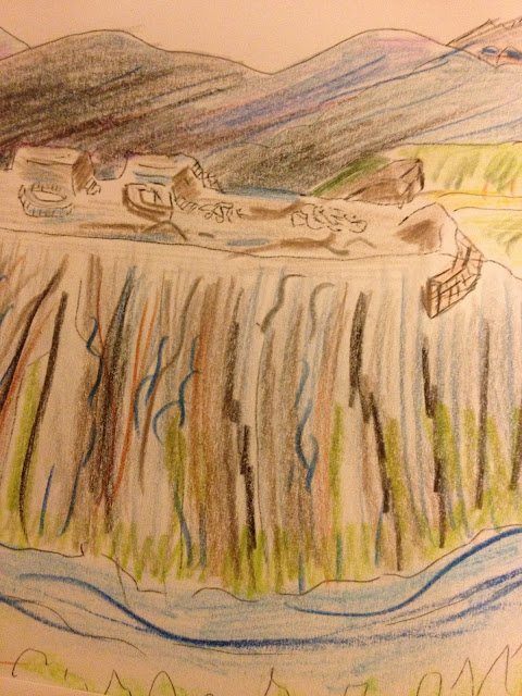 Drawing by E.V.Pita (2013) Fort-hill of Vilar