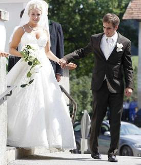 Philipp Lahm and Claudia Schattenberg Wedding