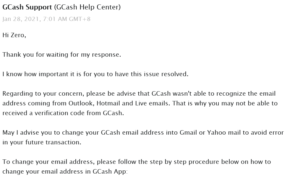 Gcash Does Not Support Microsoft Emails For Verification