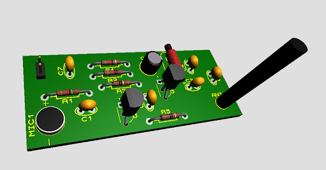 FM circuit 3D proteus