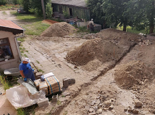 Clearing the cement away